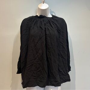 Rochas Paris Ruffle Black Blouse Size42